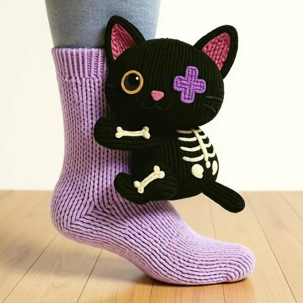 Chat violet et noir / Une taille convient à tous