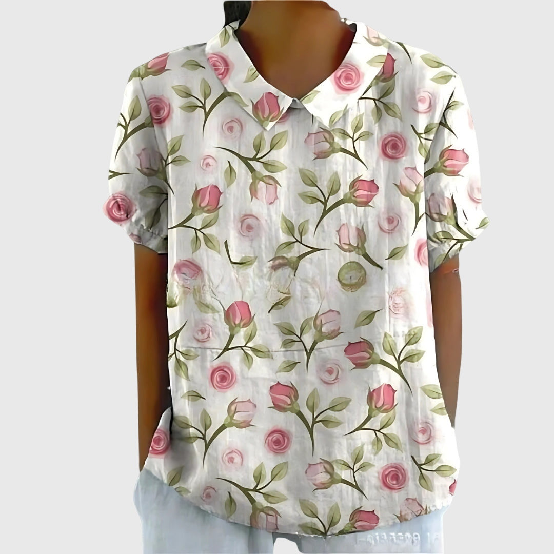 Rose Clair avec Imprimé Floral / 4XL