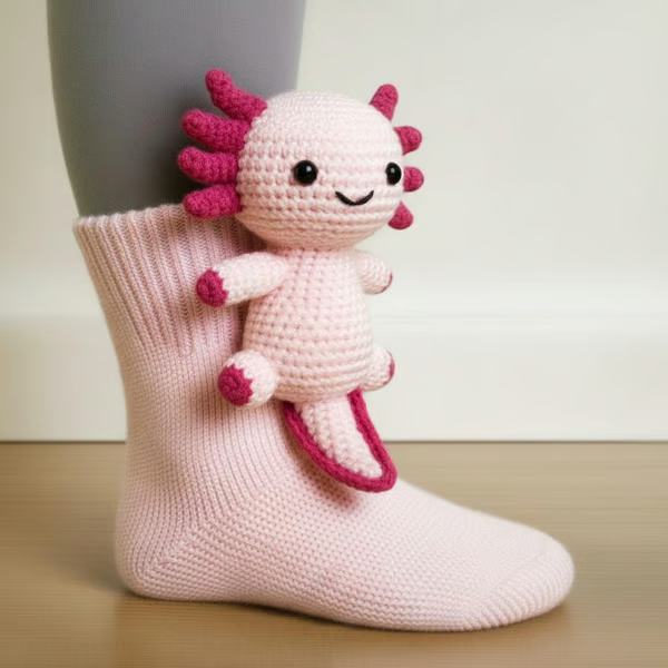 Axolotl rose clair / Une taille convient à tous