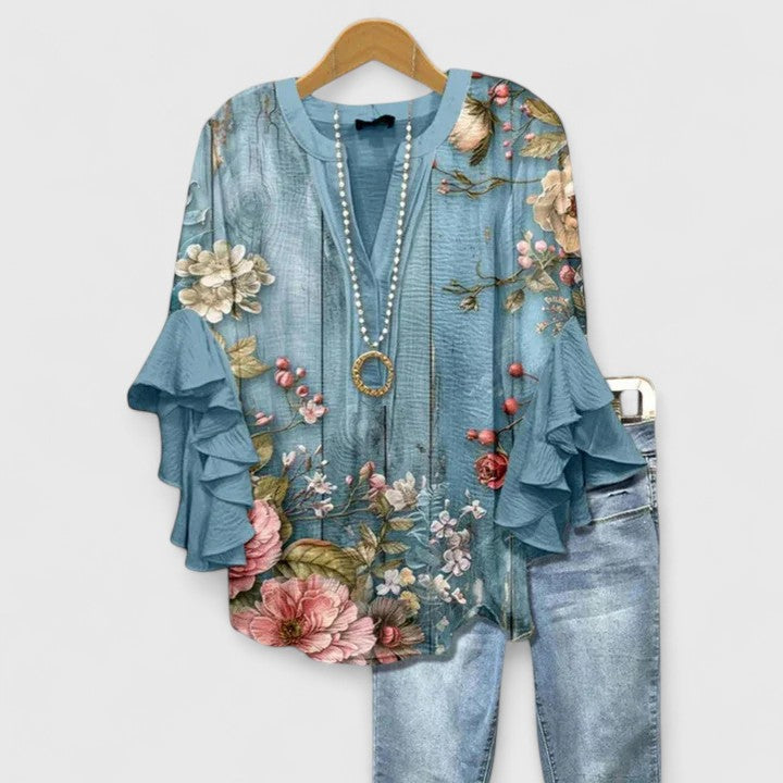 Floral Bleu / 3XL