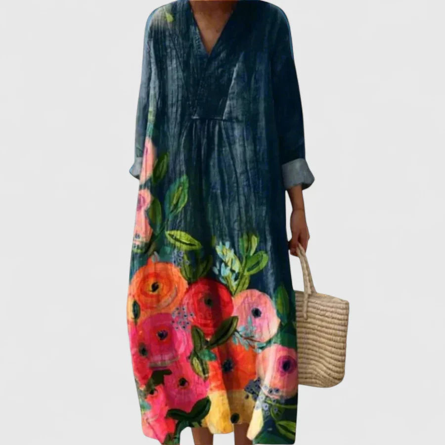 Floral Bleu Océan / 3XL