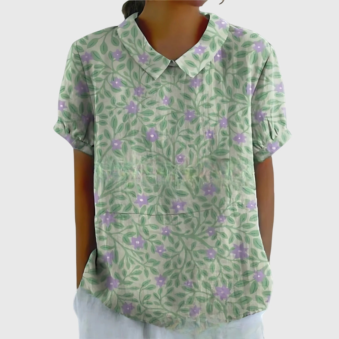 Vert avec Imprimé Floral / 4XL